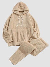 Fuzzy-Fleece-Pajamas-Sets-Khaki-2